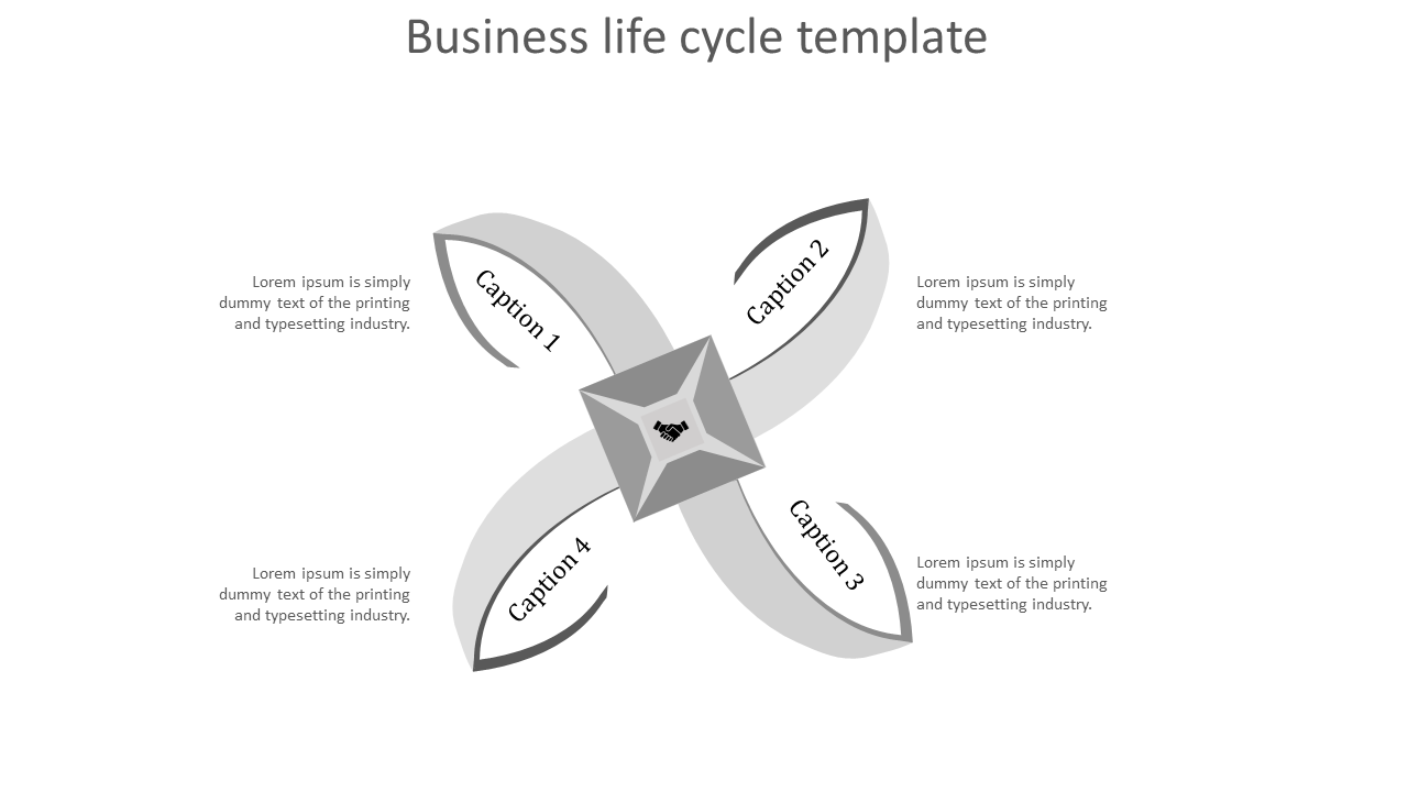 powerpoint life cycle template-grey